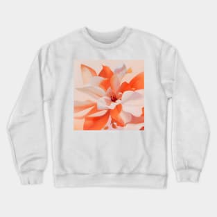 Petals of Orange and White Crewneck Sweatshirt